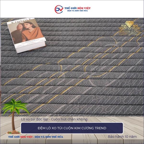 Đệm lò xo túi cuộn Kim Cương Trend 4